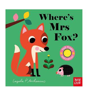 【预售】【毛毡翻翻书】狐狸女士在哪呢?【Felt Flaps】Where's Mrs Fox?英文进口原版儿童趣味图书Ingela P Arrhenius3-6岁