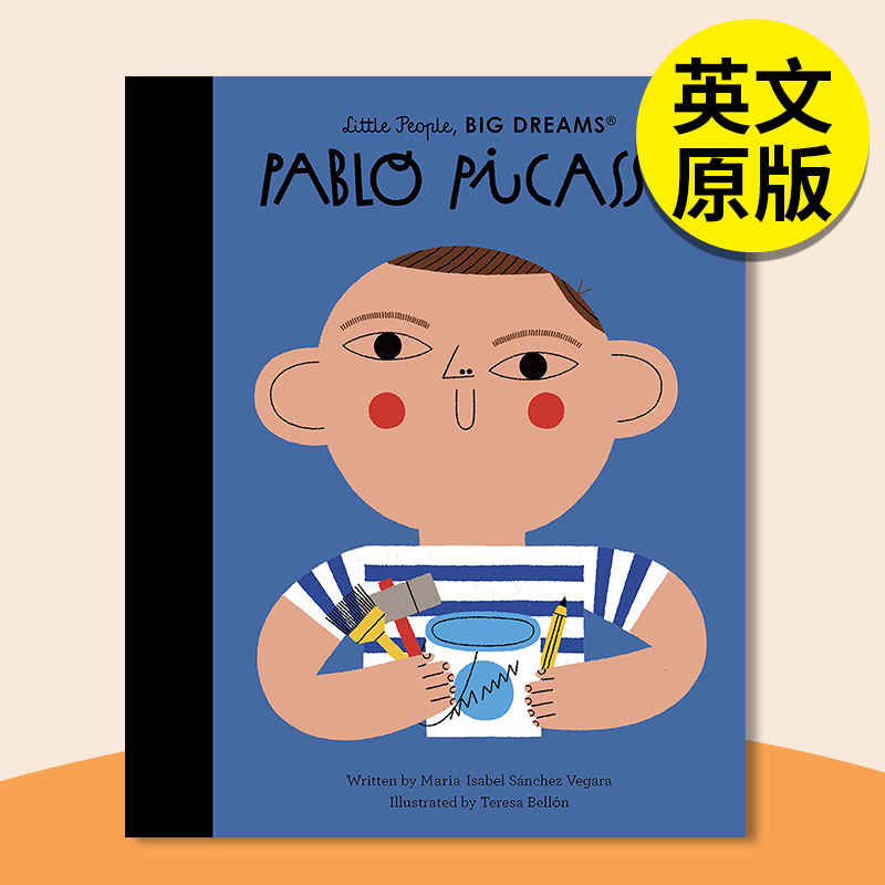 【现货】【Little People, Big Dreams】Pablo Picasso，【小人物，大梦想】毕加索 儿童艺术启蒙益智故事绘本 英文原版进口正版
