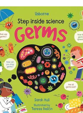 【预售】【走进科学翻翻书】病菌【Step inside Science】Germs 英文进口原版儿童趣味图书Teresa Bellon6-9岁