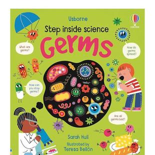 儿童趣味图书Teresa 9岁 病菌 Science Germs inside 走进科学翻翻书 Step Bellon6 英文进口原版 预售