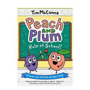 英文进口原版 桃李学伴 Peach 规则 Plum School 儿童漫画图书3 学校 Rule McCanna 6岁Tim and 预售