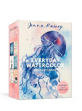 【现货】每日水彩明信片100张 Everyday Watercolor 100 Postcards原版进口明信片文创送礼Jenna Rainey