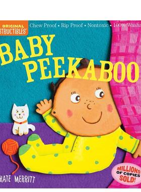 【现货】【咬咬书】躲猫宝宝Indestructibles: Baby Peekaboo英文进口原版儿童绘本图书 AMY PIXTON Workman