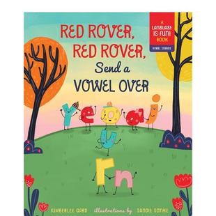 Language Red 预售 音字母玩游戏 Over 儿童图书 Vowel 快乐英语启蒙：元 Send Rover Fun 英文进口原版