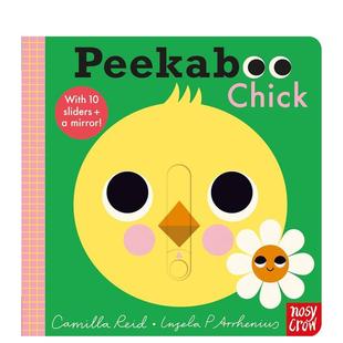 滑滑乐机关书 附带安全镜 Peekaboo 儿童趣味图书Camilla 躲猫猫：小鸡 Chick英文进口原版 Reid外文 预售