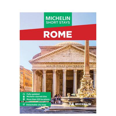 【预售】米其林旅游指南短途游：罗马（全面更新版 含可拆卸地图） Michelin Travel Guides Short Stays: Rome 英文进口原版旅行