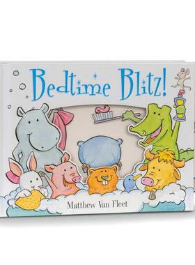 【预售】睡前突击 Matthew Van Fleet趣味机关书 Bedtime Blitz! 英文进口原版儿童趣味图书Matthew Van Fleet外文绘本