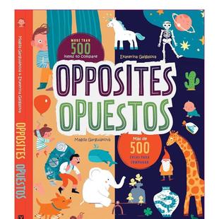 【预售】对立面 带西语单词Opposites – Opuestos英文进口原版儿童绘本图书Magda Gargulakova百科