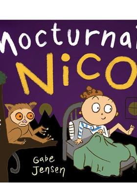 【预售】夜行的尼科Nocturnal Nico英文进口原版图书儿童绘本Jensen Gabe3-6岁