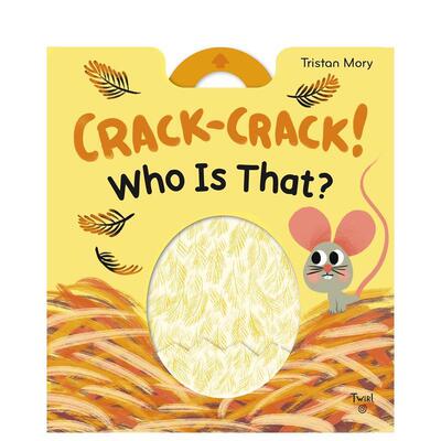 【预售】是谁在敲门？ 趣味机关绘本 【Tristan Mory】Crack-Crack!英文进口原版儿童趣味图书 锻炼幼儿手部精细动作 促进语言发展