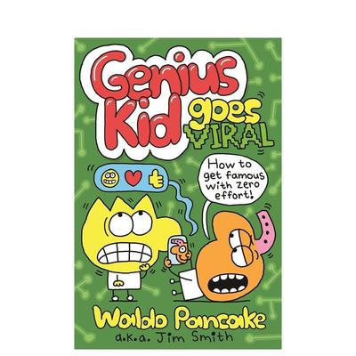 【预售】天才少年爆红网络 Genius Kid Goes Viral 儿童系列漫画 英文进口原版儿童漫画Jim Smith外文图书