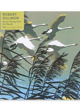 【现货】罗伯特·吉尔莫：飞过芦苇丛的天鹅 Robert Gillmor: Swans Flying over the Reeds 原版拼图