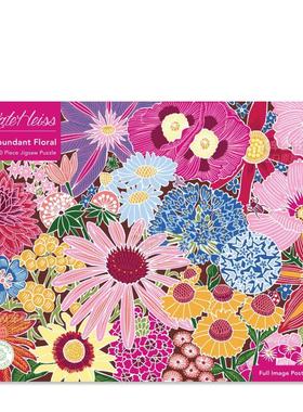 【现货】拼图1000片 凯特海斯:丰盛的花卉 Kate Heiss: Abundant Floral 进口原版减压礼品书籍Flame Tree火焰树拼图书艺术装饰画