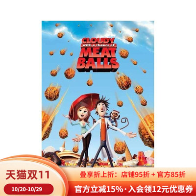 【现货】食破天惊Cloudy with a Chance of Meatballs英文进口原版儿童图书青少年读物Fiona Davis3-6岁