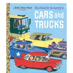 汽车与卡车 6岁 Books3 Scarry’s 现货 斯凯瑞 Cars Golden Little Trucks英文儿童图书籍进口原版 Book and Richard