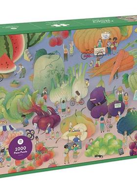【现货】【翰德图书】At the Farmers’ Market，【1000-Piece】在农贸市场 英文原版图书籍进口正版 拼图