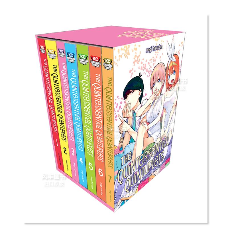 【现货】漫画 五等分的新娘 盒装1(1-7册) The Quintessential Quintuplets Part 1 Manga Box Set 英文原版漫画书原装进口图书