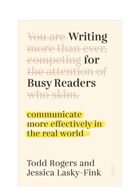 【预售】为忙碌的读者写作Writing For Busy Readers英文进口原版心灵励志图书Rodgers  Todd外文正版