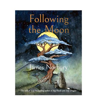 【预售】追月之旅：大熊猫与小龙 Following the Moon 英文进口原版艺术插画原画设定集正版图书籍Norbury  James