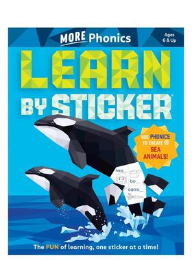 【预售】通过贴纸学习：更多语音：使用语音创造 10 种海洋动物！Learn by Sticker: More Phonics: Use Phonics to Create 10 Se