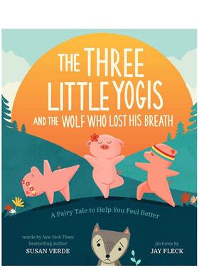 【现货】 The Three Little Yogis 三只瑜伽小猪和喘不过气的狼 呼吸冥想儿童绘本
