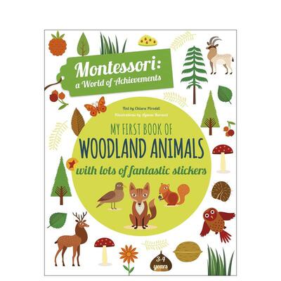 【预售】【蒙台梭利活动书】我的林地动物书 【Montessori Activity Book】My First Book of Woodland Animals英文进口原版儿童语