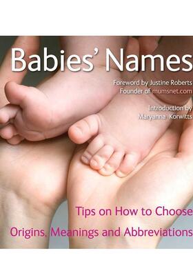 【现货】Babies‘ Names，英文名字 英文原版图书籍进口正版 Justine Roberts|Maryanna Korwitts|Dawn Laker 生活综合