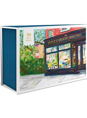 【预售】World’s Greatest Bookstores: 100 Postcards，世界上最伟大的书店：图书籍进口正版 Bob Eckstein明信片