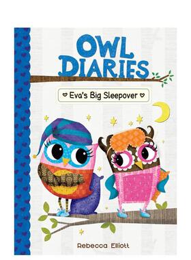 【现货】猫头鹰日记9：伊娃的通宵排队：一本桥梁书（彩色） Owl Diaries #9: Eva ’S Big Sleepover: A Branches Book 英文儿童