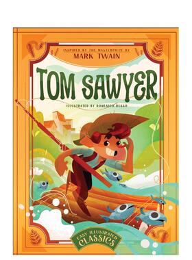 【预售】汤姆?索亚历险记 插图版 Tom Sawyer 英文进口原版儿童故事图书 Domenico Russo外文正版
