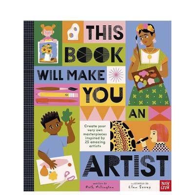 【预售】This Book Will Make You An Artist，打造小小艺术家 Ruth Millington Nosy Crow UK 英文儿童艺术启蒙