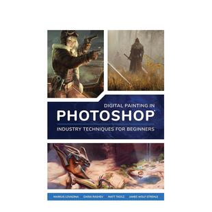 英文进口原版 Publishing 数字绘画 Painting Digital Photoshop中 初? 艺术画册画集3dtotal Photos 现货