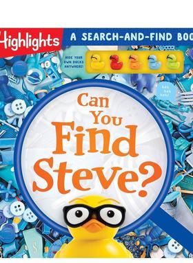 【预售】你能找到史蒂夫吗 Can You Find Steve?英文进口原版儿童绘本图书HIGHLIGHTS外文