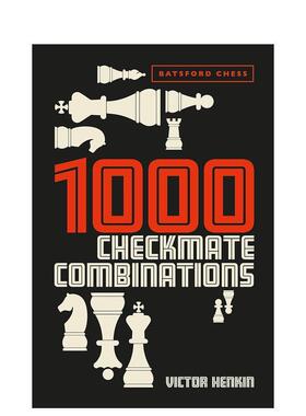 【预售】1000 Checkmate Combinations1000个将杀组合 英文进口原版生活图书 Victor Henkin