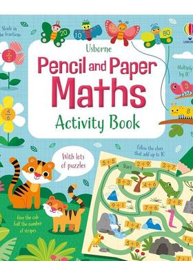 【预售】Pencil and Paper Maths铅笔和草稿纸数学活动 英文进口原版儿童趣味图书 Eddie Reynolds and Luana Rinaldo3-6岁