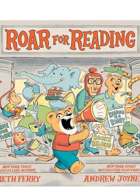 【预售】为阅读而咆哮Roar For Reading英文进口原版儿童绘本图书6-9岁Beth Ferry自我认知情绪管理