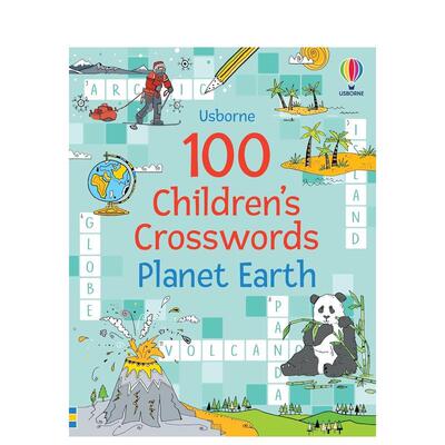 【预售】100个儿童填字游戏：地球100 Children's Crosswords: Planet Earth【PCW】英文进口原版儿童趣味图书6-9岁Phillip Clarke