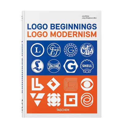 【现货】标志起源：现代主义标志设计 【45th Anniversary Edition】Logo Beginnings英文进口原版字体图案标志外文图书TASCHEN