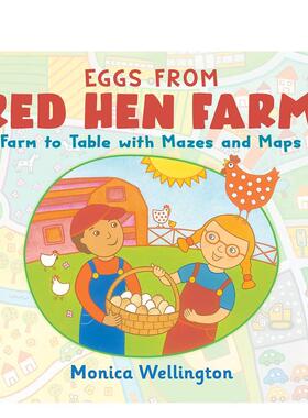 【预售】来自红色母鸡农场的鸡蛋Eggs from Red Hen Farm英文进口原版儿童趣味图书Monica Wellington6-9岁