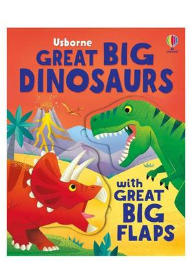 【预售】【翻翻大书】巨型恐龙Great Big Dinosaurs【Great Big Flaps】英文进口原版儿童趣味图书3-6岁Alice Beecham