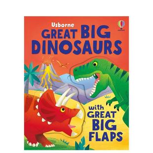 儿童趣味图书3 Beecham 巨型恐龙Great Great Flaps Dinosaurs 翻翻大书 Big 6岁Alice 英文进口原版 预售