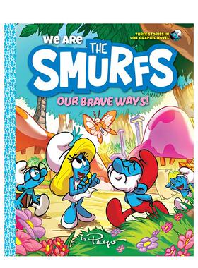 【预售】我们是蓝精灵：勇敢的方式 We Are the Smurfs: Our Brave Ways! 英文进口原版儿童漫画PEYO外文图书