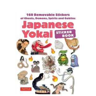 【预售】日本妖怪贴纸书 Japanese Yokai Sticker Book英文进口原版贴纸书Tuttle Studio