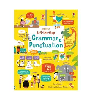 Grammar 6岁ShawNielsen 翻翻书 章节书儿童图书籍3 Punctuation英文进口原版 and Flap the 语法和标点符号Lift 现货