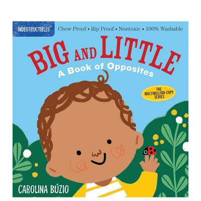 【预售】咬咬书：大与小：一本相反词Indestructibles: Big and Little: A Book of Opposites英文进口原版儿童趣味图书Amy Pixton