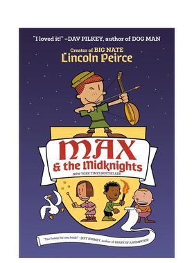 【预售】麦克斯和中坚力量Max And The Midknights英文进口原版章节书儿童图书籍3-6岁Peirce  Lincoln