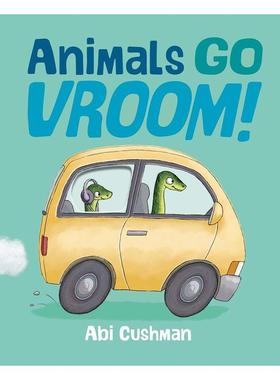 【预售】动物们都来了！Animals Go Vroom! 英文进口原版儿童绘本图书 3-6岁 Viking (US) 动物生态环保