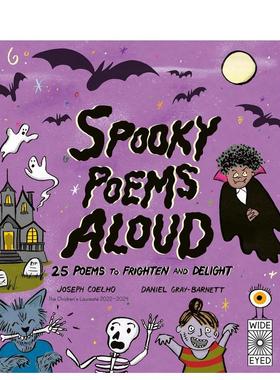 【预售】惊悚诗歌朗诵：25首惊悚又愉悦的诗歌 Spooky Poems Aloud: 25 Poems to Frighten and Delight 英文进口原版儿童绘本图书