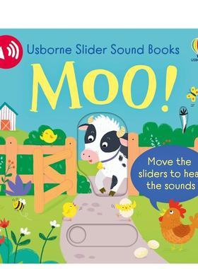 【现货】【滑条发声书】哞哞 在农场Moo!【Slider Sound Books】英文进口原版儿童趣味图书3-6岁Sam Taplin