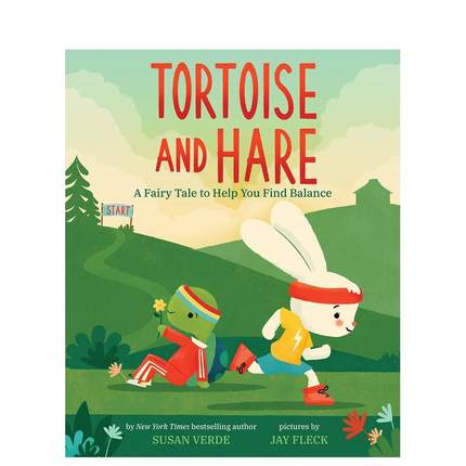 【现货】龟兔赛跑：一个帮助你找到平衡的童话故事Tortoise and Hare: A Fairy Tale to Help You Find Balance英文进口原版图书儿